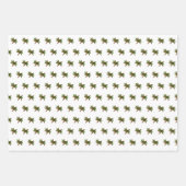 Starfish in Holly Tropical kerstpattern White Inpakpapier Vel (Voorkant 3)