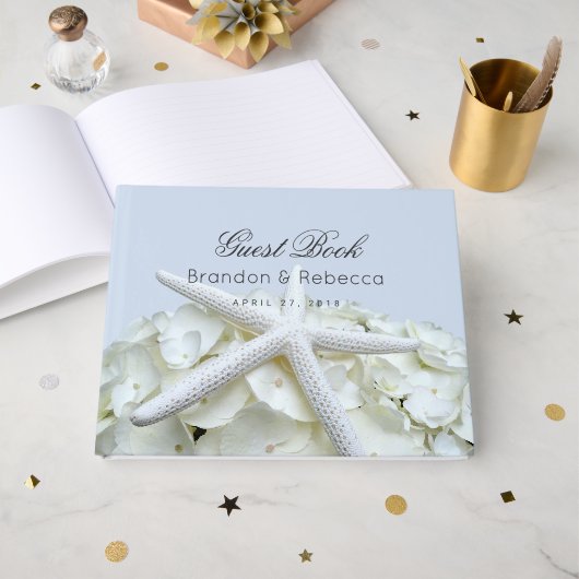 Starfish in Hydrangea Light Blue Mariage livre d'h (Recto ouvert)