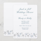 Starfish Jack n Jill Wedding Shower Kaart (Voorkant / Achterkant)