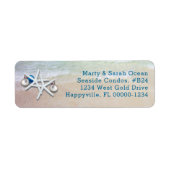 Starfish kerstretour-adres strand label (Voorkant)