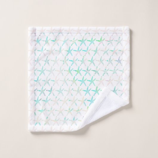 Starfish kuststrand Multicolor Blauwgroen  Cute Bad Handdoek (Wasdoekje)