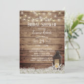 Starfish & Lantern Rustic Floral Vrijgezellenfeest Kaart (Staand voorkant)