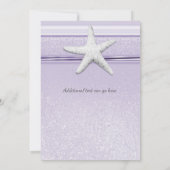Starfish Lavender Purple Elegant Plage Invitations (Dos)