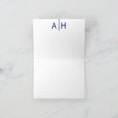 Starfish Mariage plié Merci Cartes, bleu marine (Intérieur)