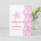 Starfish mer tourbillon rose plage invitation mari (Debout devant)