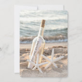 Starfish Message in a Bottle Wedding Kaart (Voorkant)