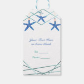 Starfish & Moderne lijnen Elegant Beach Custom Fav Cadeaulabel (Voorkant)