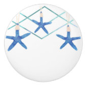 Starfish & Moderne lijnen Elegant Beach Custom Keramische Knop (Voorkant)