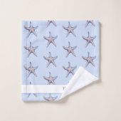 Starfish Motif Beach House Custom Couple Nom (Gant de toilette)