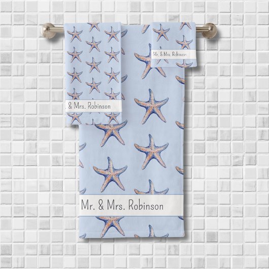 Starfish Motif Beach House Custom Couple Nom