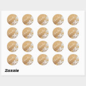 Starfish Netting Beach Bruiloft Dank u | zand Ronde Sticker (Vel)