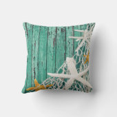 Starfish Netting Beach Hood | aqua Kussen (Achterkant)