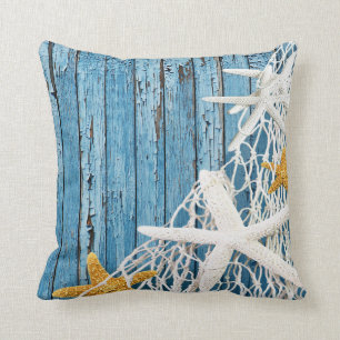 Starfish Netting Beach Hood blauw Kussen