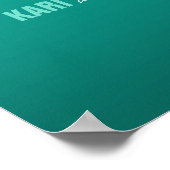 Starfish Netting Beach Wedding Welcome Sign aqua Poster (Hoek)