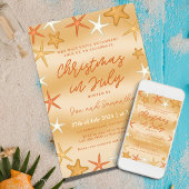 Starfish Noël en juillet Fête Invitation
