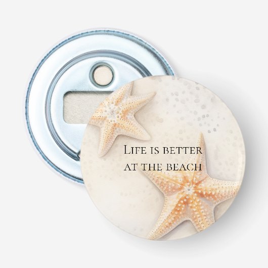 Starfish Ocean Beach Button Flesopener (Voorkant)