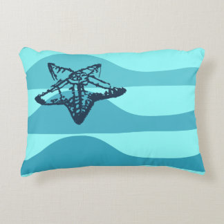 Starfish & Ocean Waves Lumbar Cushion Accent Kussen