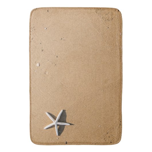 Starfish on Sand Bath Mat (Voorkant Verticaal)