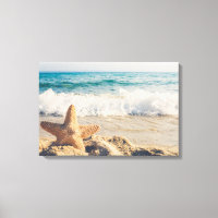 Starfish op een foto van Sandy Beach