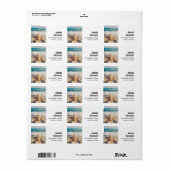 Starfish op een foto van Sandy Beach Etiket (Full Sheet)