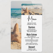 Starfish op een foto van Sandy Beach Kaart (Voorkant / Achterkant)