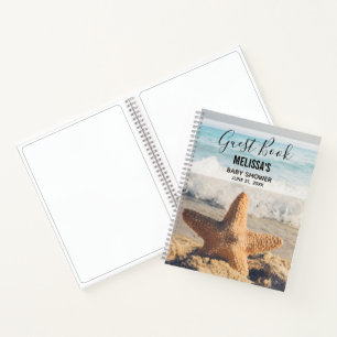 Starfish op een Sandy Beach foto Guest Book Notitieboek