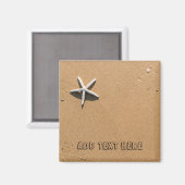 Starfish op Sandy Beach Magneet (Voorkant / Achterkant)