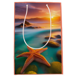 Starfish op strand op Dawn Medium Cadeauzakje