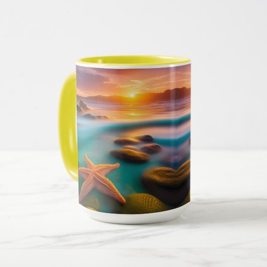 Starfish op strand op Dawn Mok (Voorkant links)