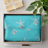Starfish Ornament Aqua Beach Kerstmis gevlekt Tissuepapier (Geschenk)