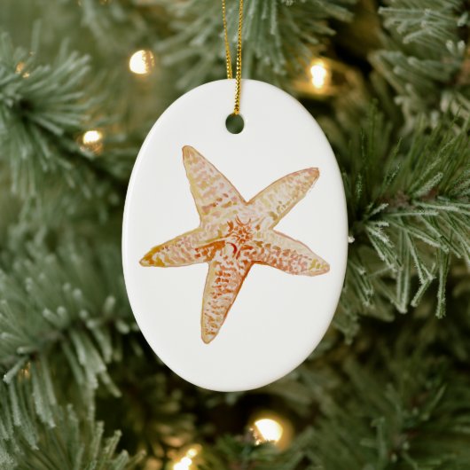 Starfish Painting Beach Art Keramisch Ornament (Boom)