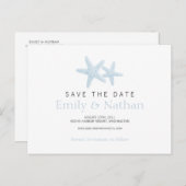 Starfish Pair Save the Date Briefkaart (Voorkant / Achterkant)
