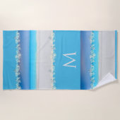 Starfish paradijsblauwe wateren tropische monogram strandlaken (Voorkant)