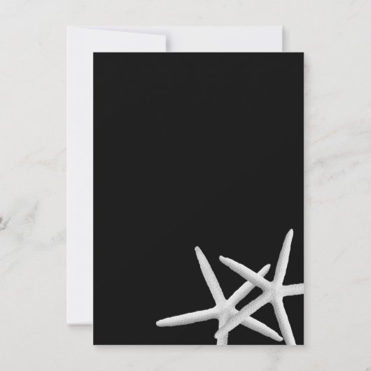 Starfish Party Fun rehearsal Dinner Invitation Kaart (Achterkant)