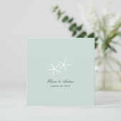 Starfish Passion Custom Beach Wedding Invitations (Debout devant)