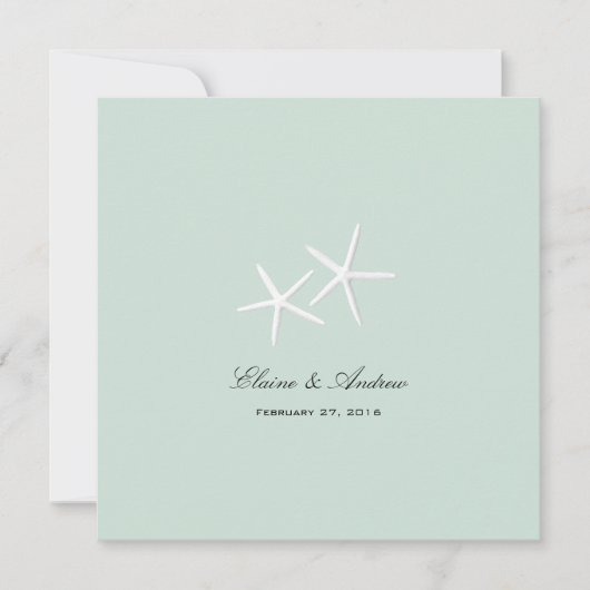 Starfish Passion Custom Beach Wedding Invitations (Devant)