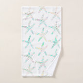 Starfish Patronen Kuststrand Blauwgroen Blauw Wit Bad Handdoek (Handdoek)