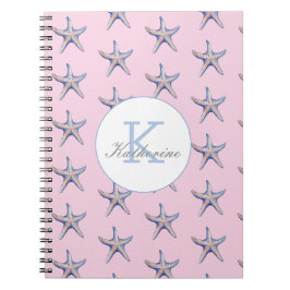 Starfish Pattern Beach Marine Custom Name  Notitieboek