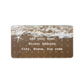 Starfish Pattern Beach Nautical Weddings 2021 Etiket (Voorkant)