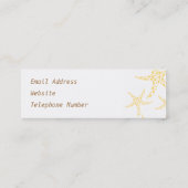 Starfish Pattern in Yellow and White. Mini Visitekaartje (Achterkant)