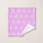Starfish Pattern Nautical roze Paarse lavendel Bad Handdoek (Wasdoekje)