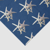Starfish Pattern Navy Blue Tissuepapier (Detail)