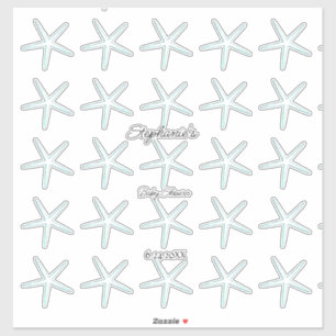 Starfish Patterns Baby shower Jongen Meisje 2023 L Sticker
