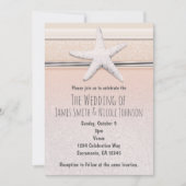 Starfish Peaches & Cream Beach Wedding Invitation (Devant)