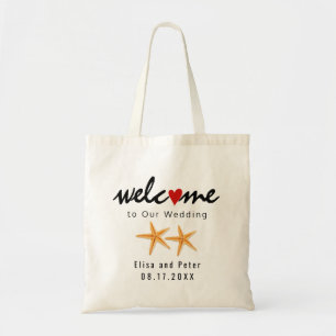 Starfish plage destination mariage sac de bienvenu