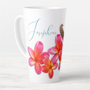 Starfish Plumeria Bloemen gepersonaliseerd Latte Mok