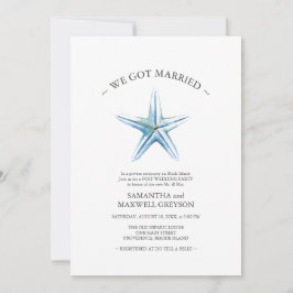 Starfish Post Beach huwelijksfeest Kaart