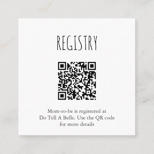 Starfish Registry Informatiekaartje (Achterkant)