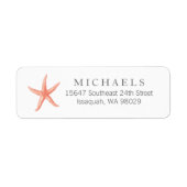 Starfish Return Address Labels (Voorkant)