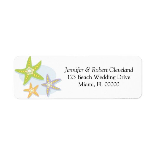 Starfish Return Address Labels (Voorkant)